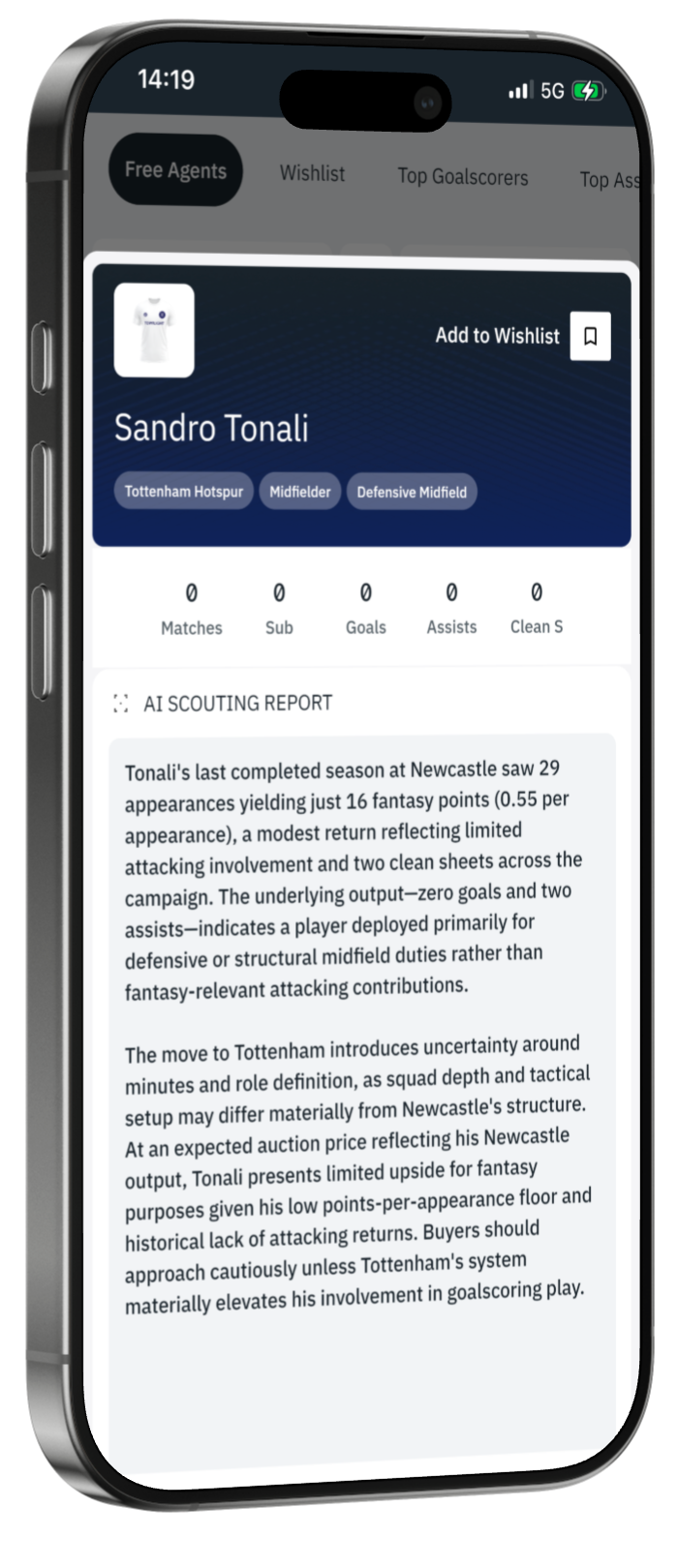 AI scouting report